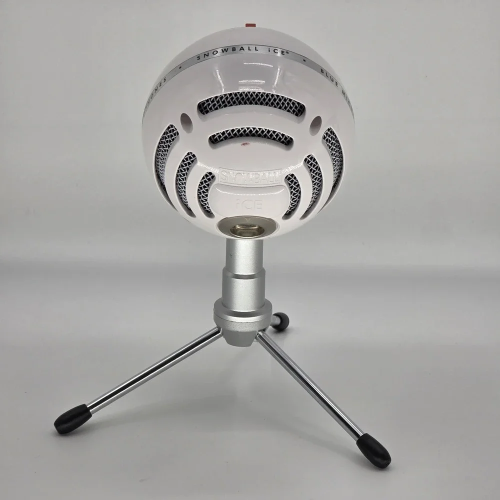 BLUE Microphone Snowball USB Mic with Tripod Stand Textured White With Cord